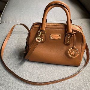 Michael Kors crossbody purse luggage-colored